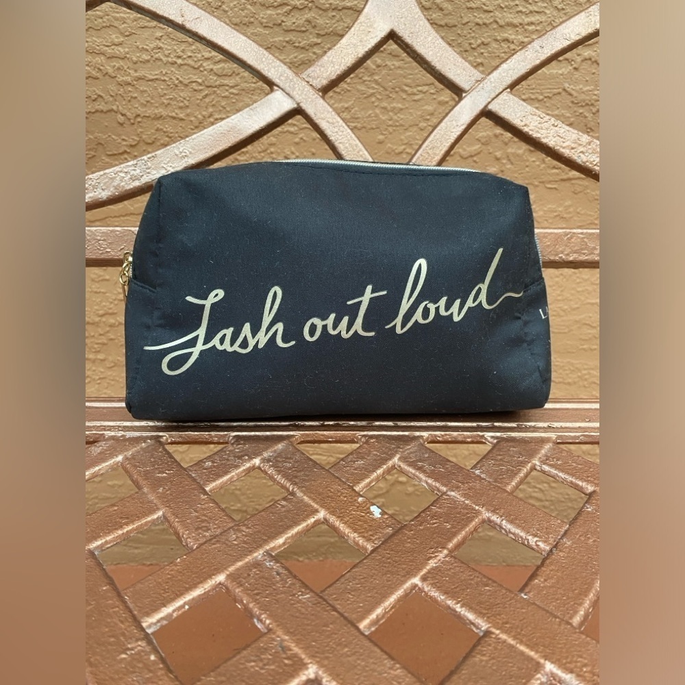 Lancome Black and Gold Cosmetic Bag